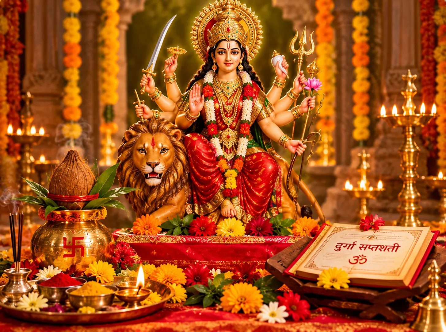 Offline Durga Path at home by Pandit Ji
