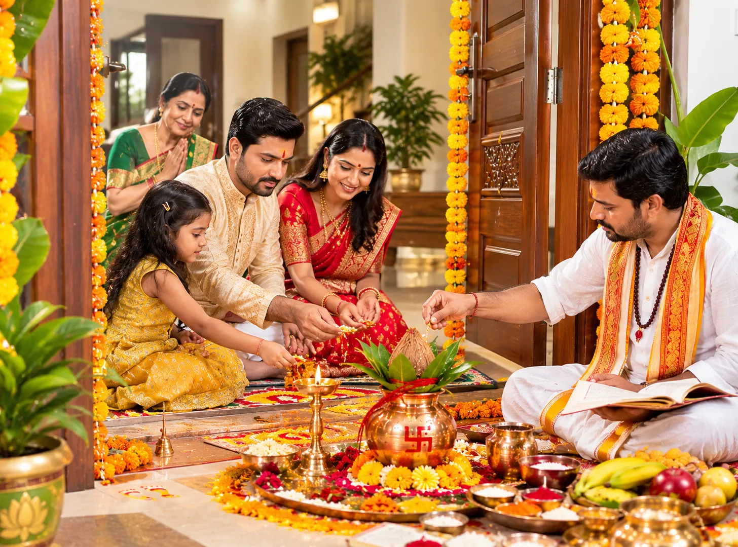 Griha Pravesh Puja – joyful housewarming ceremony by Purohit Hub